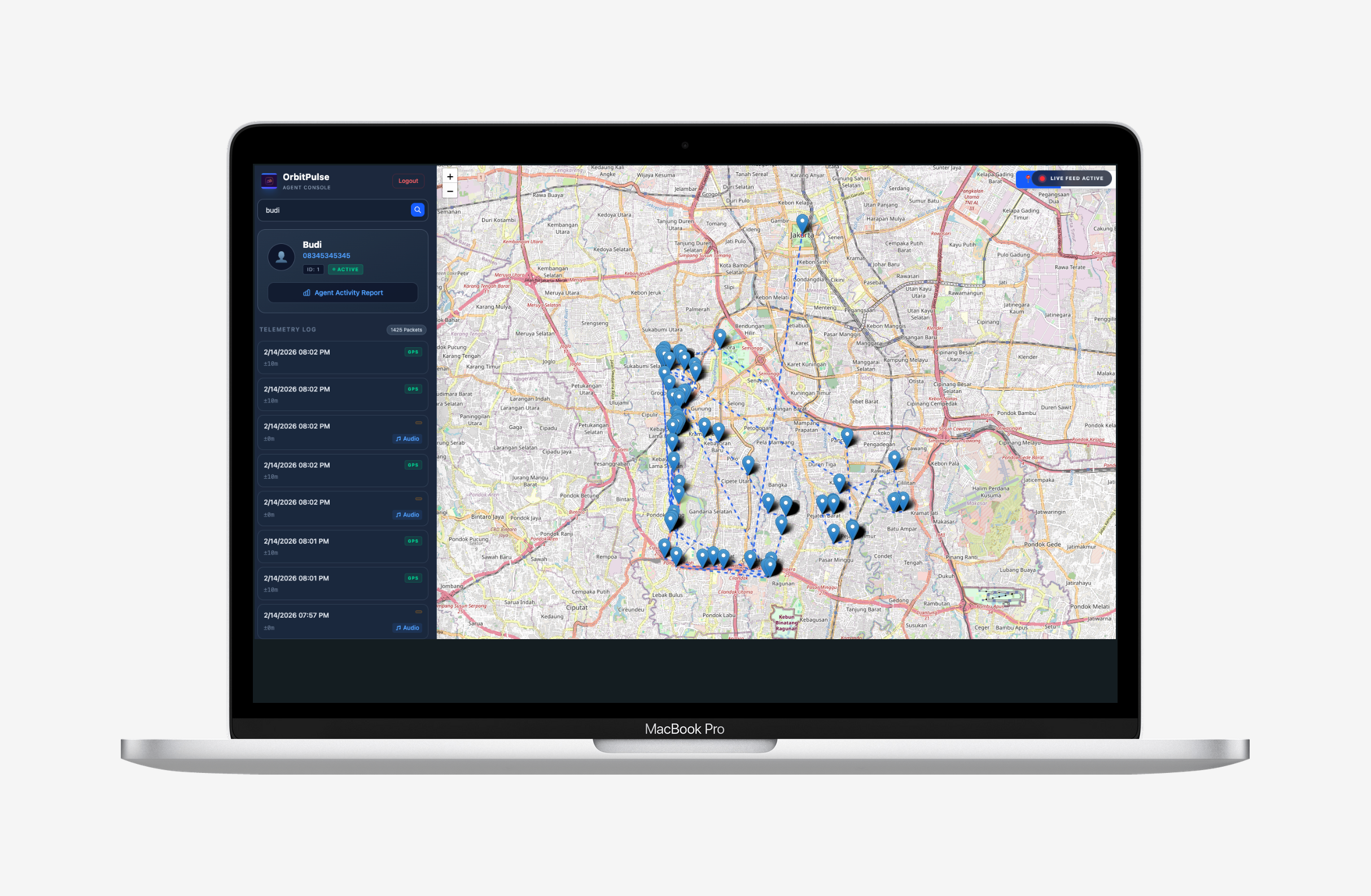 OrbitPulse Dashboard and Mobile App Interface